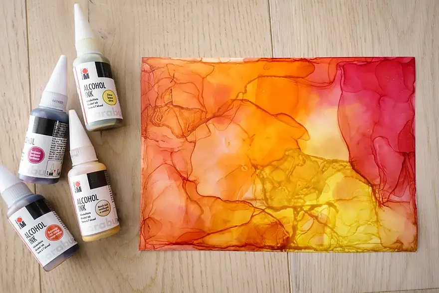 alcohol ink painting
