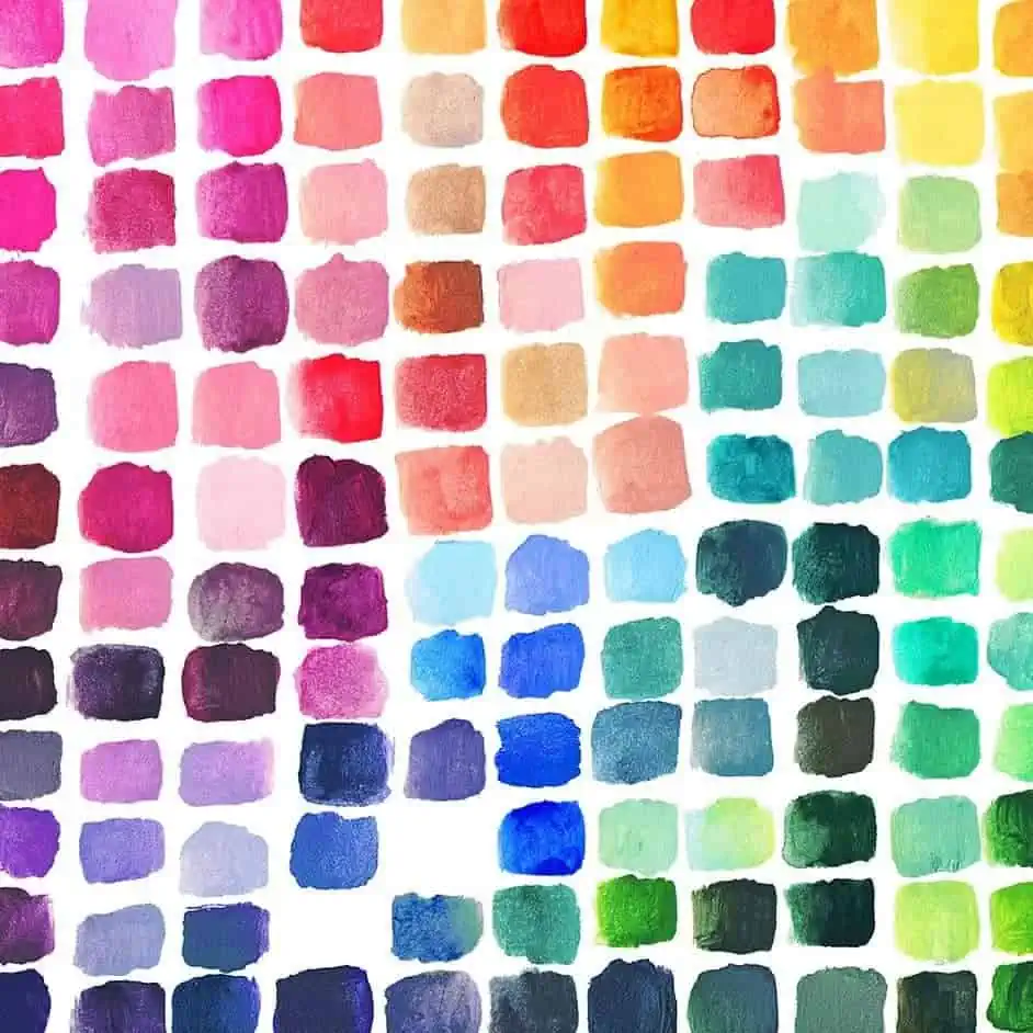tabla mezcla de colores para obtener otros