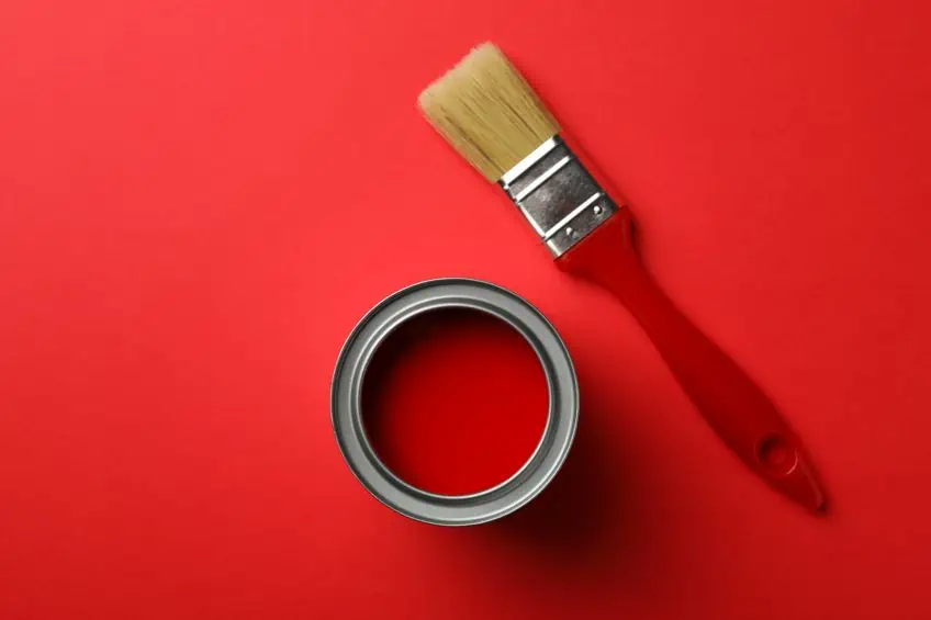 Bright Red Color Paint