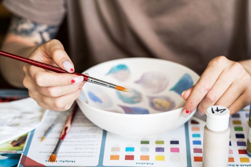 Painting Ceramics with Acrylic Paint