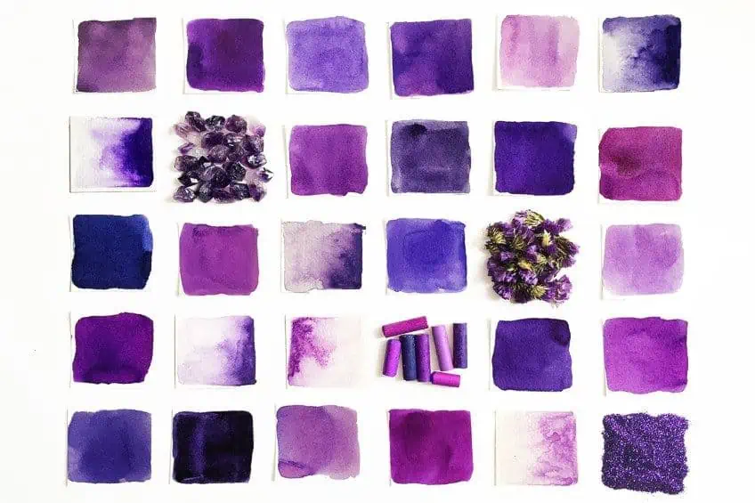 Какие цвета делают пурпурную краску
