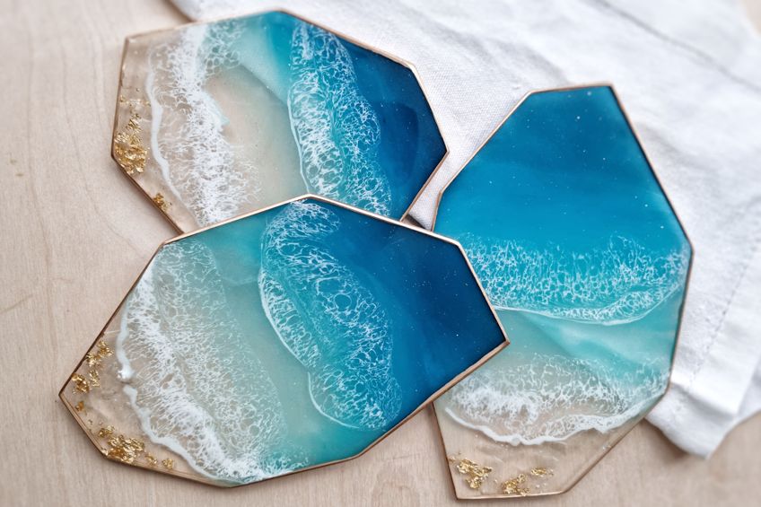 Geometric Resin Coasters