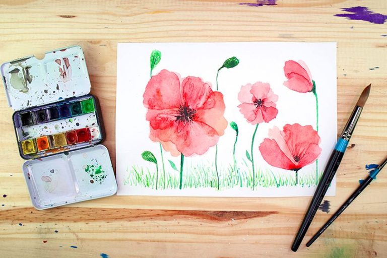 Watercolor Poppies – How to Paint Poppies in Watercolor Paint