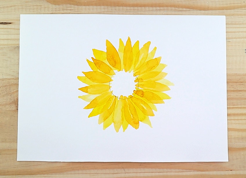 Sunflower Watercolor Painting Tutorial