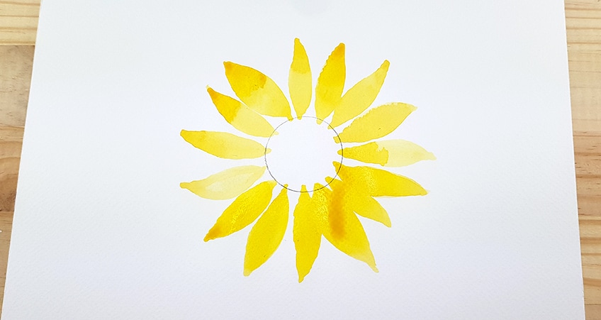 Sunflower Watercolor Painting