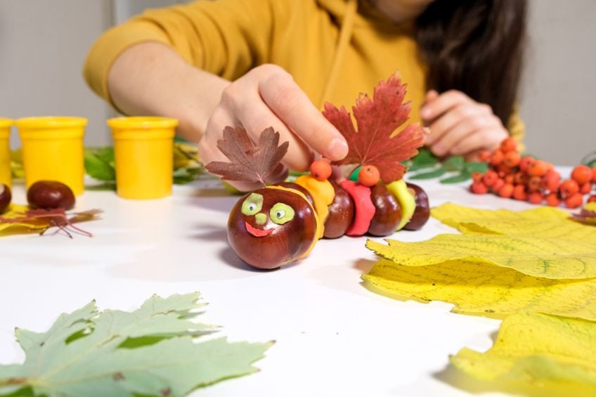 Easy Fall Crafts with Playdough