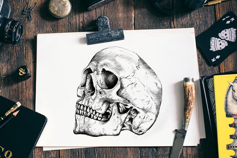 how to draw a skull