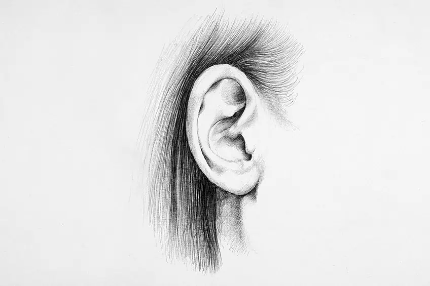 how to draw an ear