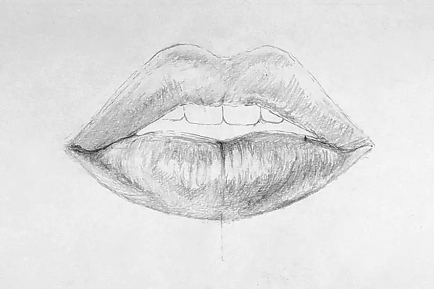 Lips Sketch 3d