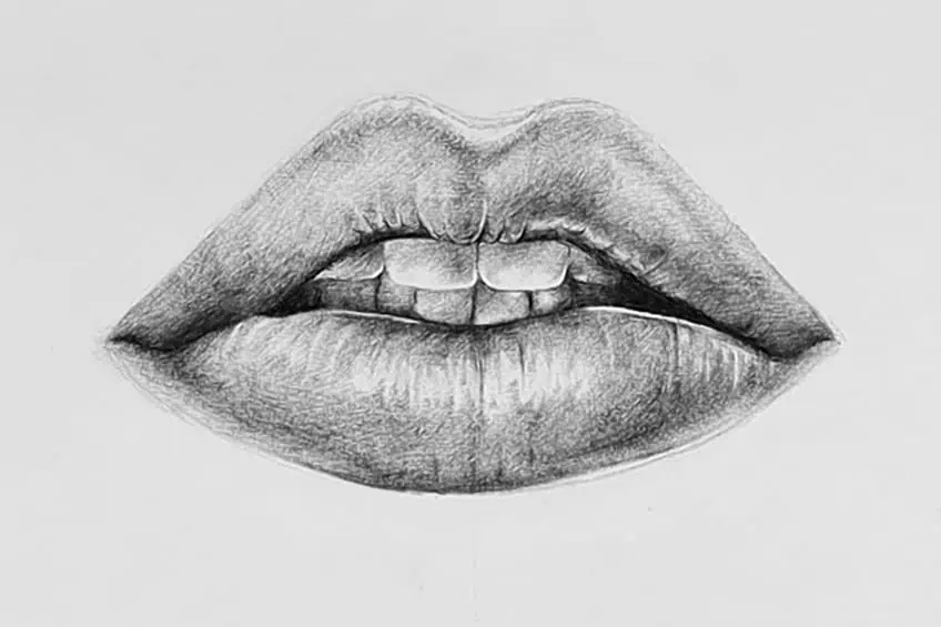 Lips Sketch 6d