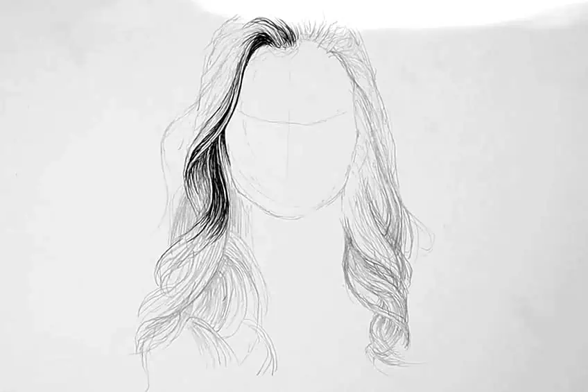 Realistic Hair Drawing 2