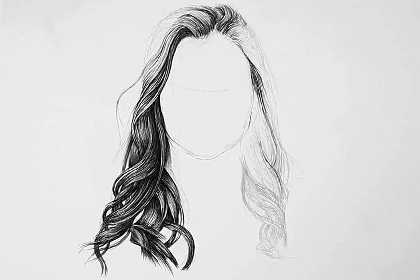 Realistic Hair Drawing 3