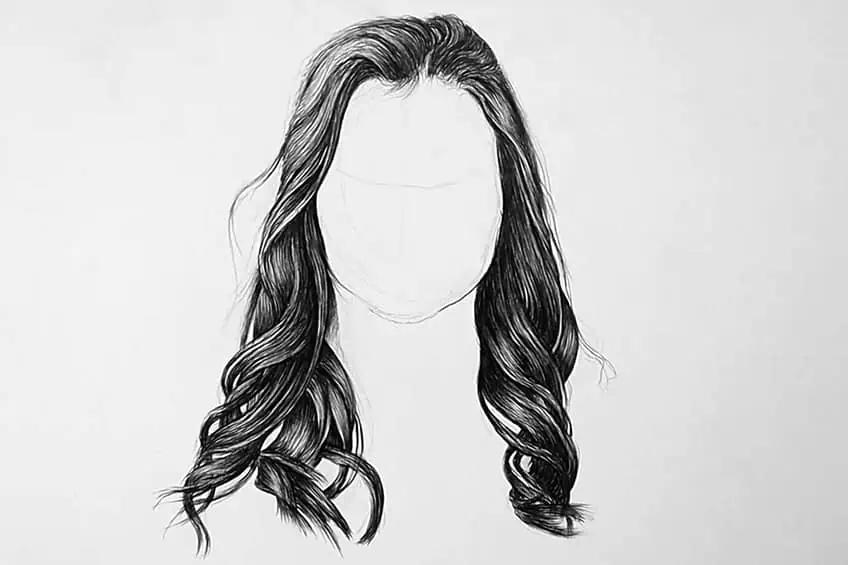 Realistic Hair Drawing 4d