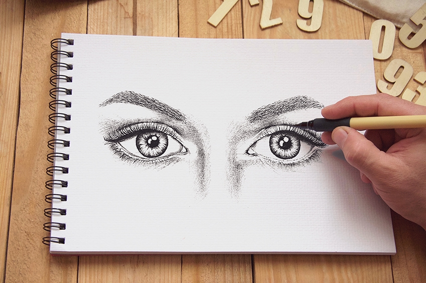 Easy How to Draw an Eye Tutorial Video and Eye Coloring Page-sonthuy.vn