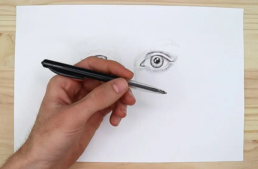 dibujo realista del ojo 31