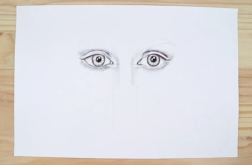 dibujo realista del ojo 39