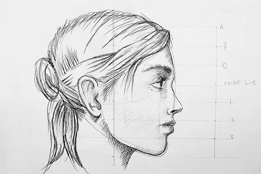 side profile drawing 24