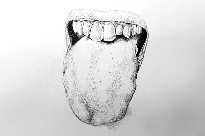 tongue out drawing 15