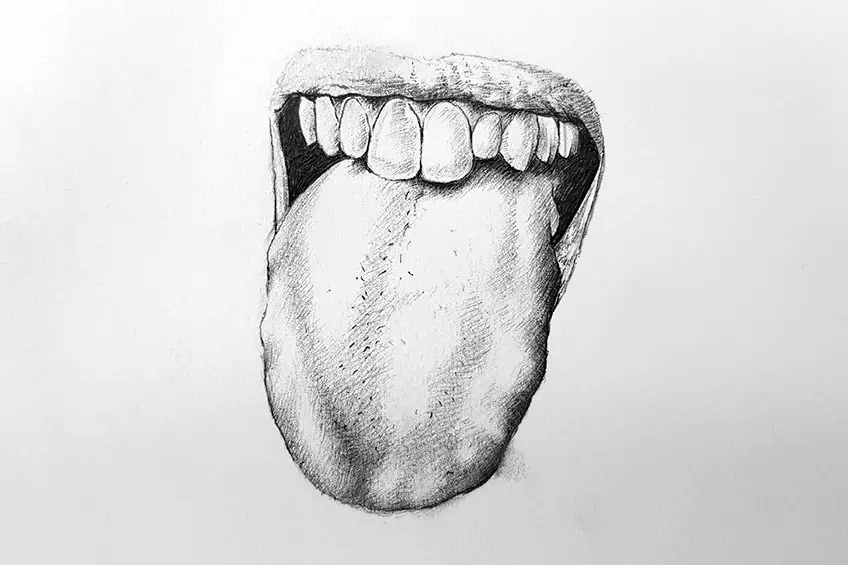 tongue out drawing 21