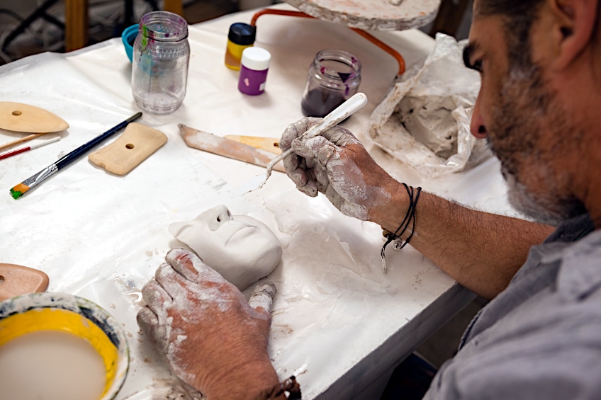 Making Earrings using Air- dry Clay