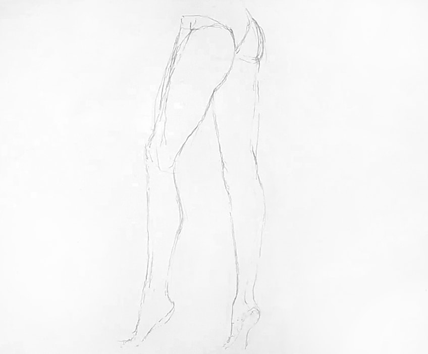 Рисунок женской ноги 2