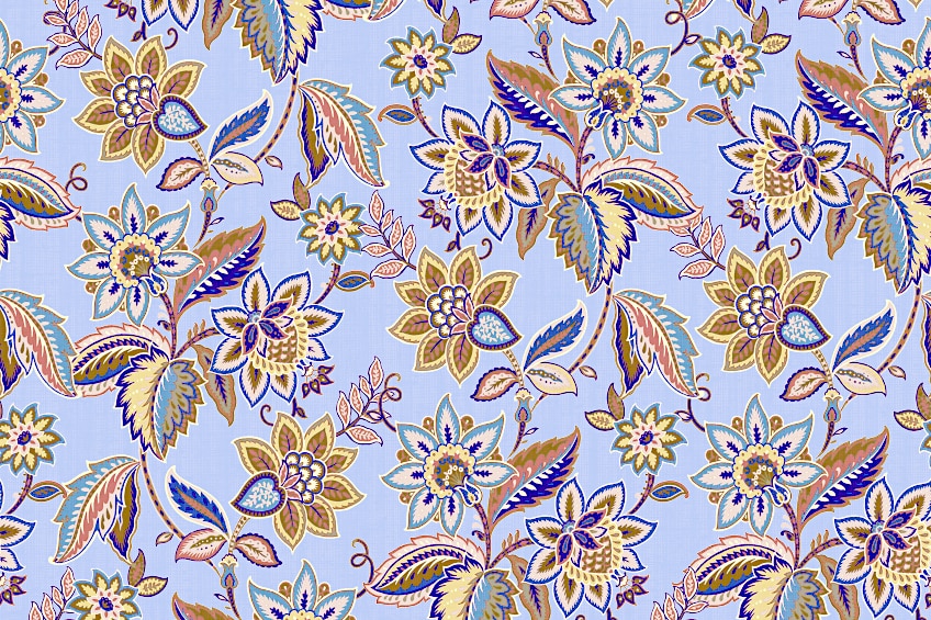 Periwinkle Color in Rococo Pattern