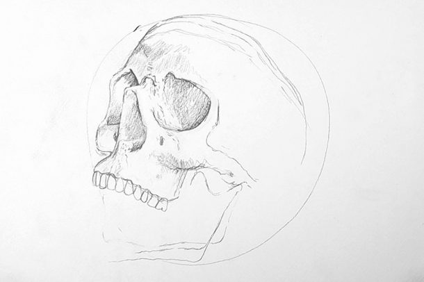 Stilvolle Totenkopf Zeichnen Leicht Bilder