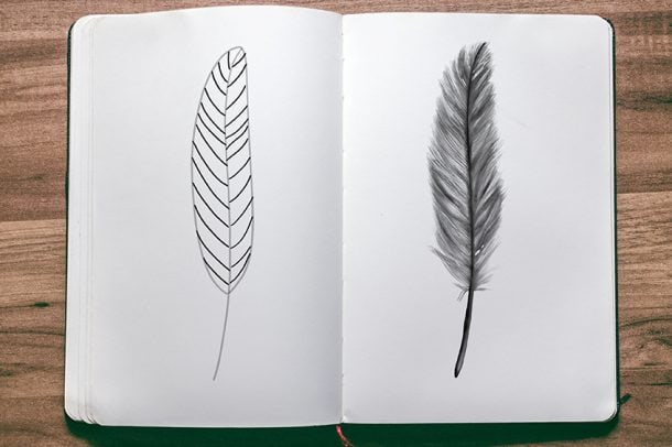 Feather Drawing An Easy Feather Drawing Tutorial