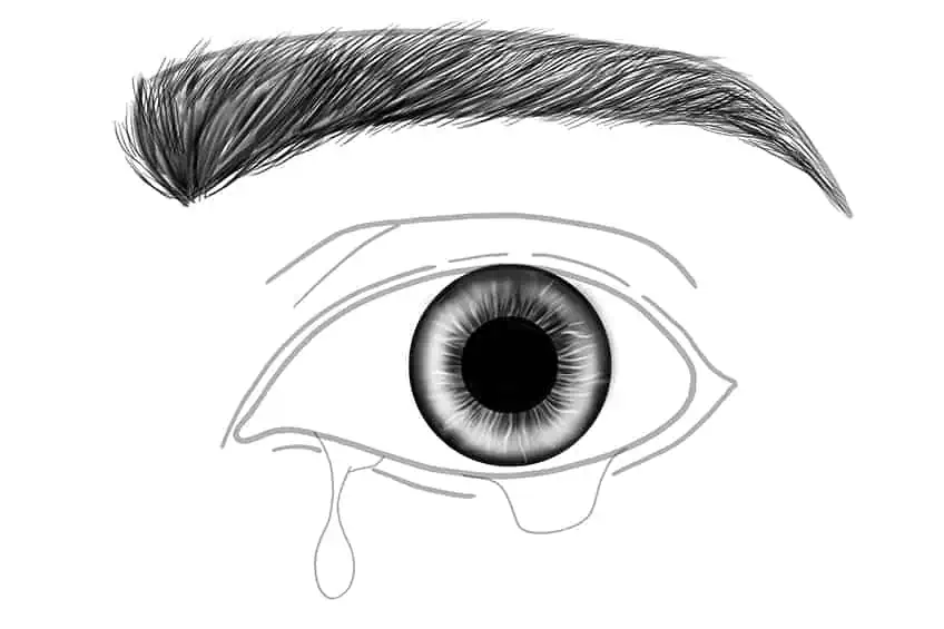 Как нарисовать слезы 10