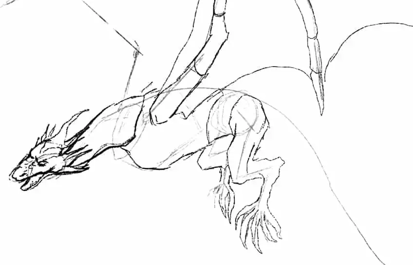 dragon sketch 12