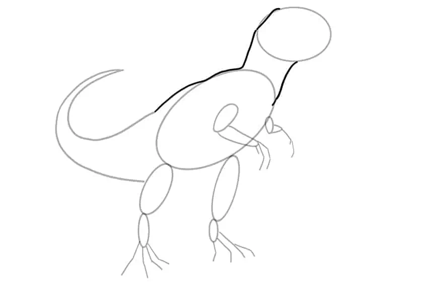 Рисунок динозавра 08
