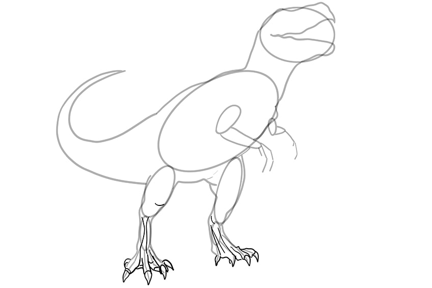 Рисунок динозавра 11