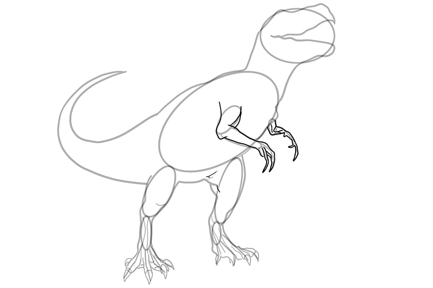 Рисунок динозавра 12