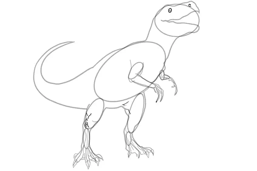 Рисунок динозавра 13