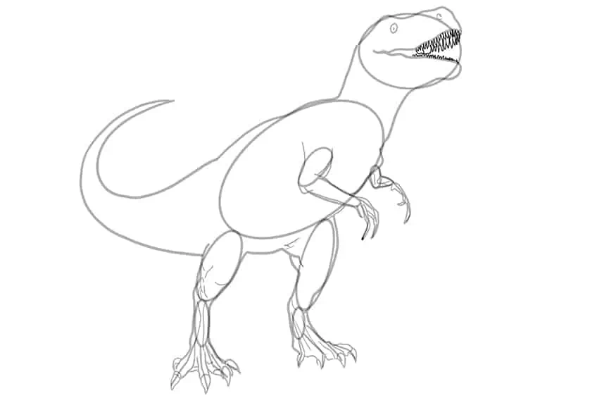 Рисунок динозавра 14