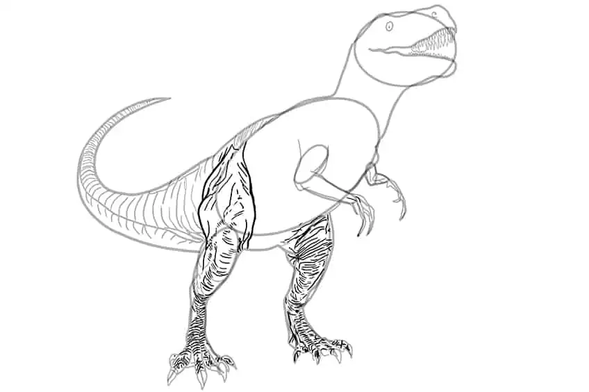 Рисунок динозавра 16
