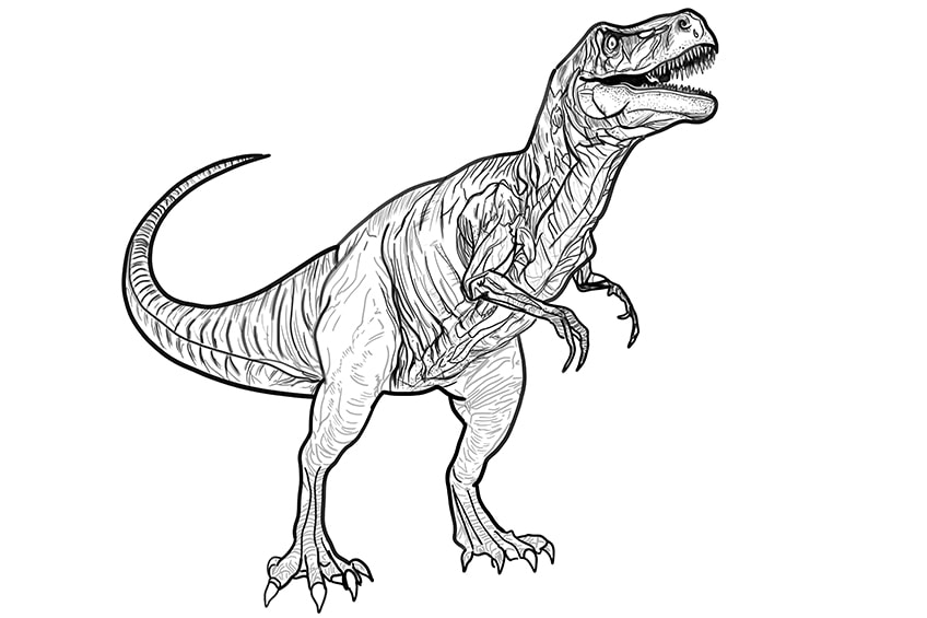 Рисунок динозавра 24