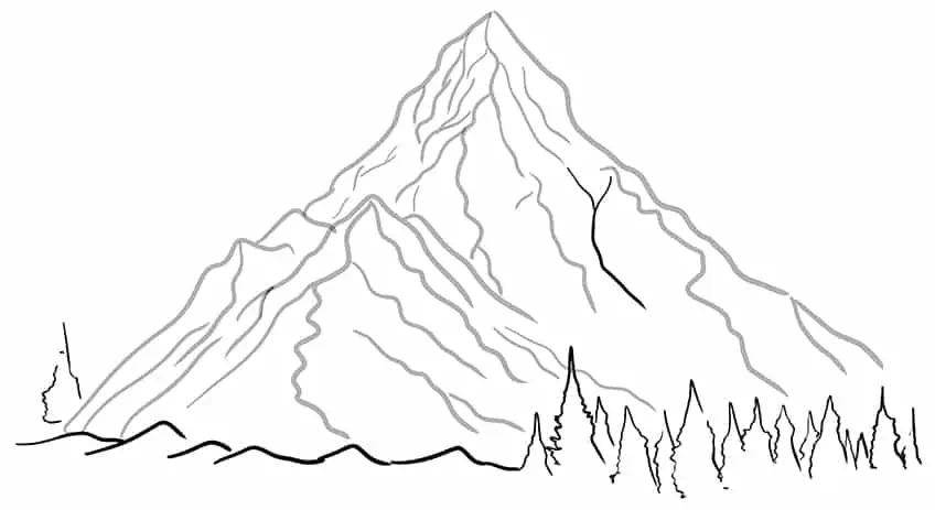 Как нарисовать горы 08