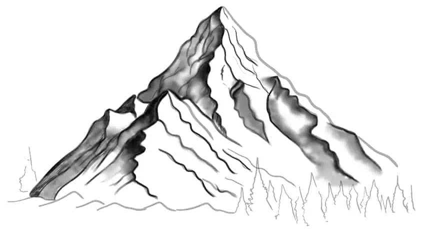 How to Draw Mountains 09