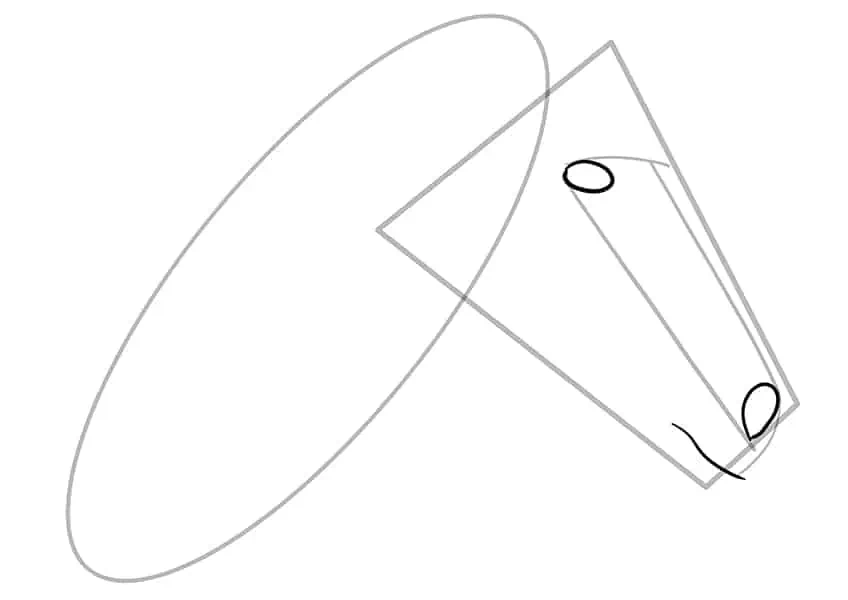 Cómo dibujar una cabeza de caballo 04