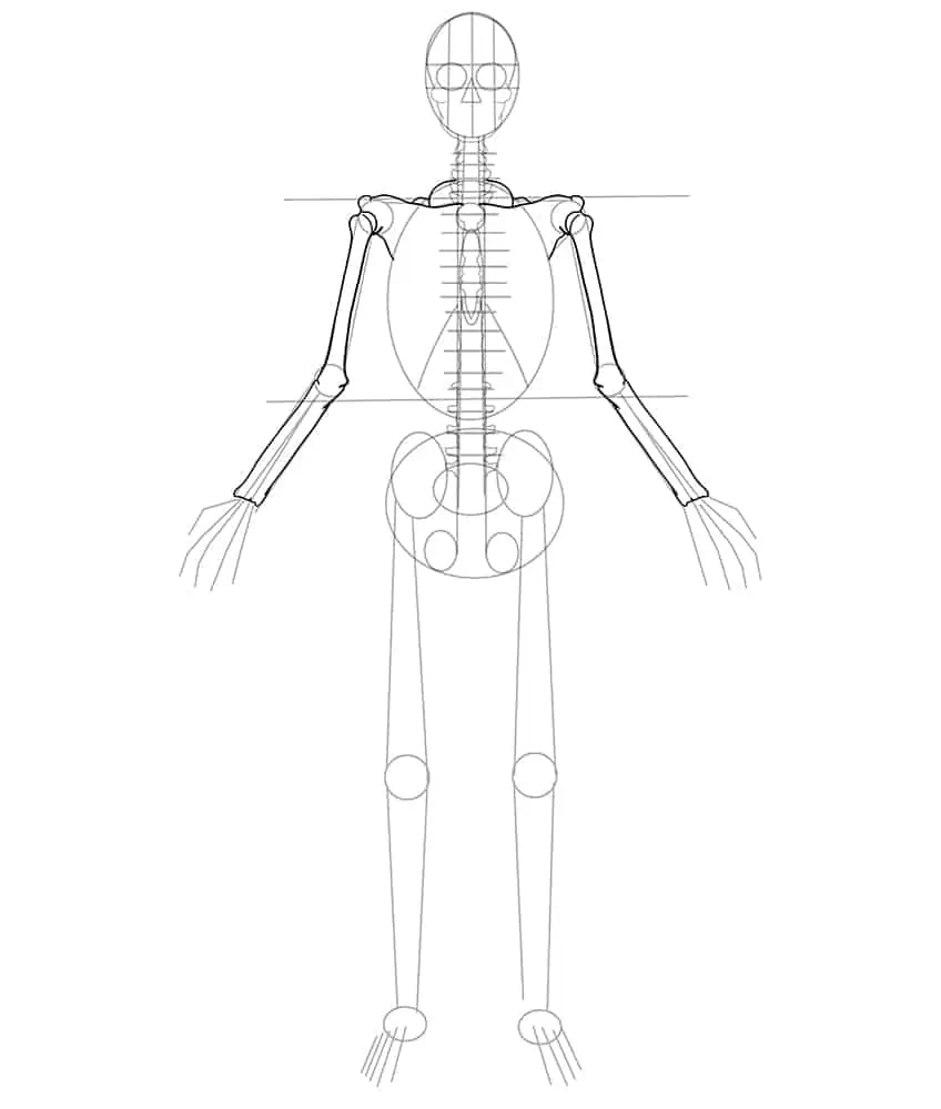 Skelett Zeichnung 09
