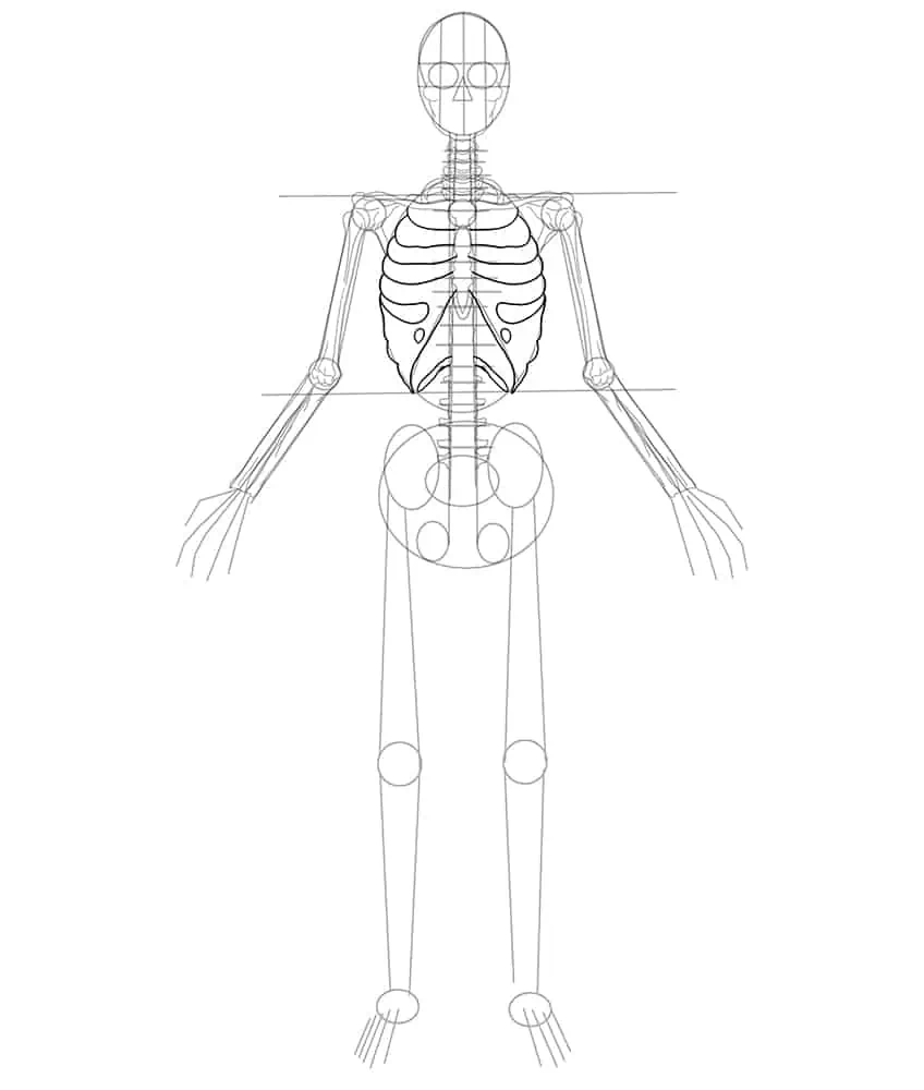 Skelett Zeichnung 11