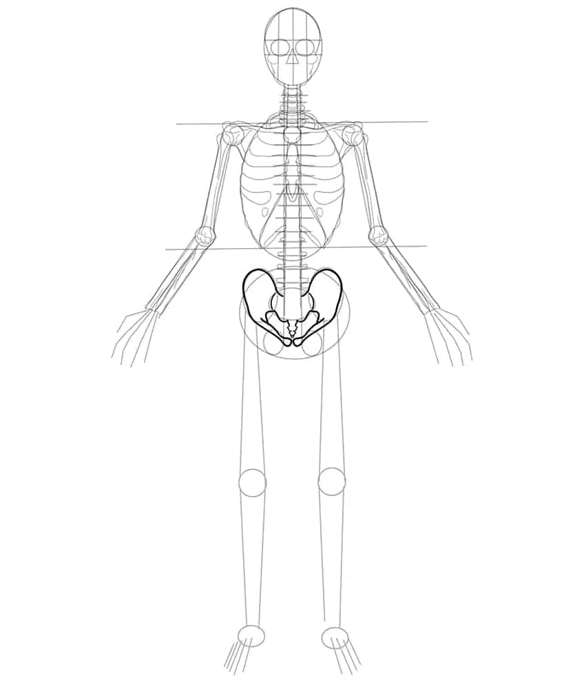 Skelett Zeichnung 12