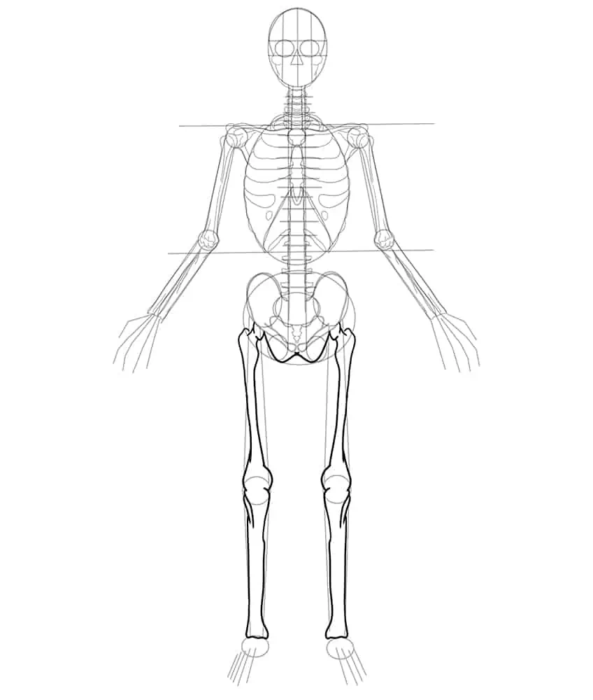 Skelett Zeichnung 13