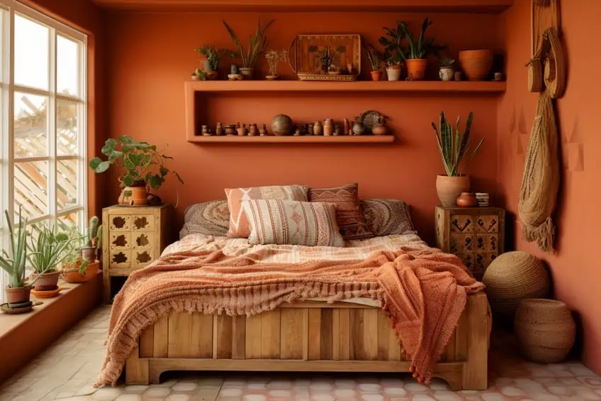 brown and terracotta