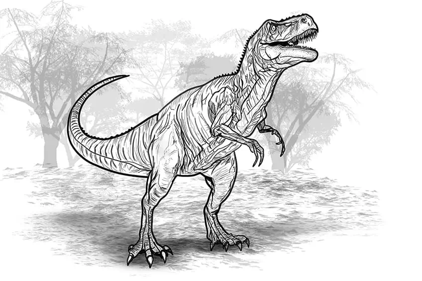 cómo dibujar dinosaurios