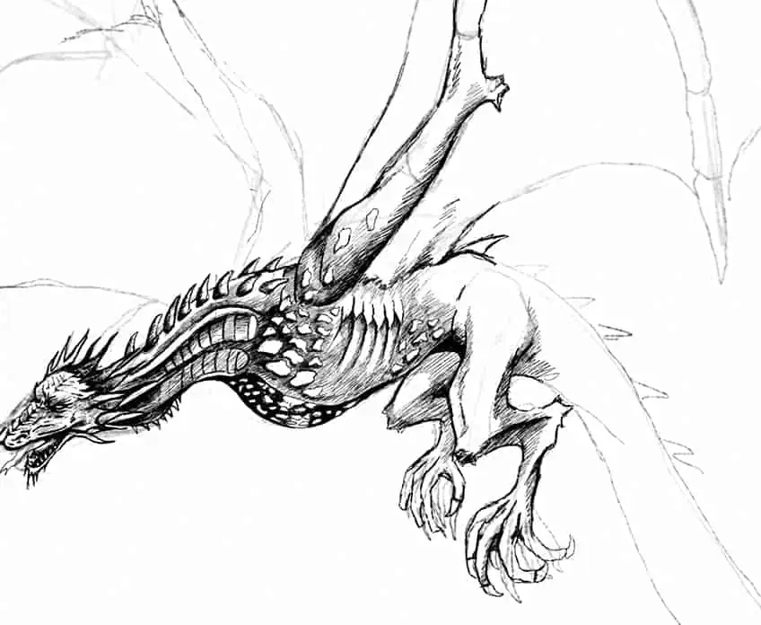 dibujo de un dragón