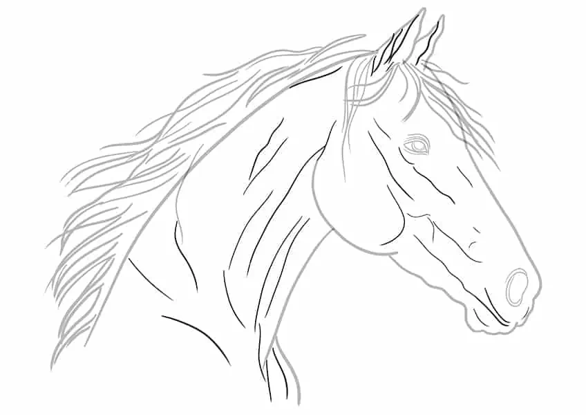 facil dibujos de caballos