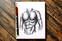 Abs Drawing - Create a Muscular Drawing of Abs