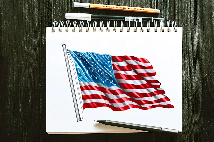 Flag drawing Stock Photos, Royalty Free Flag drawing Images | Depositphotos